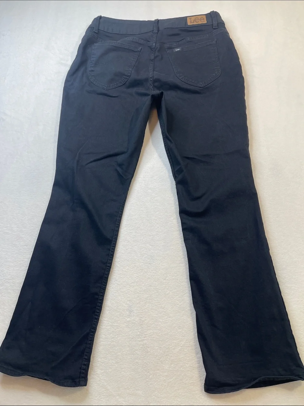 Lee Black Regular Fit Bootcut Jeans Mid Rise WOMENS SIZE 16 W